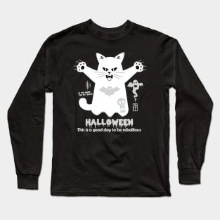 CAT rules - This is a good day to be rebellious for Halloween Long Sleeve T-Shirt